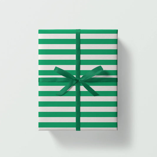 Green stripe Gift Wrap | Wrapping Paper | Craft Paper