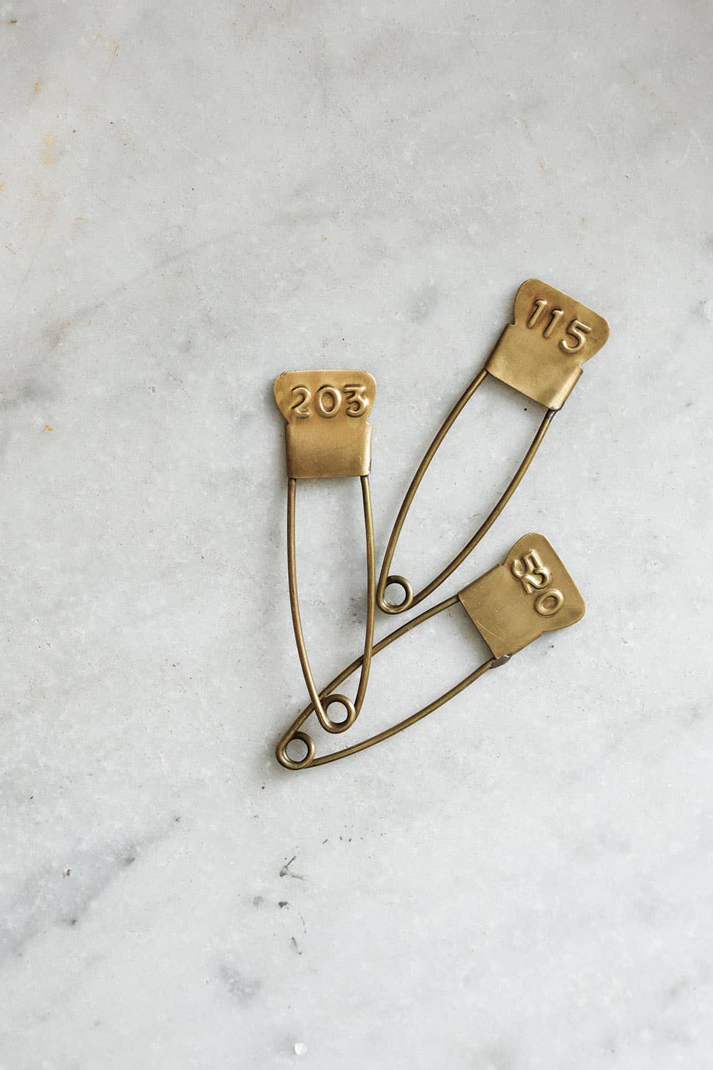 Brass Numbered Pin