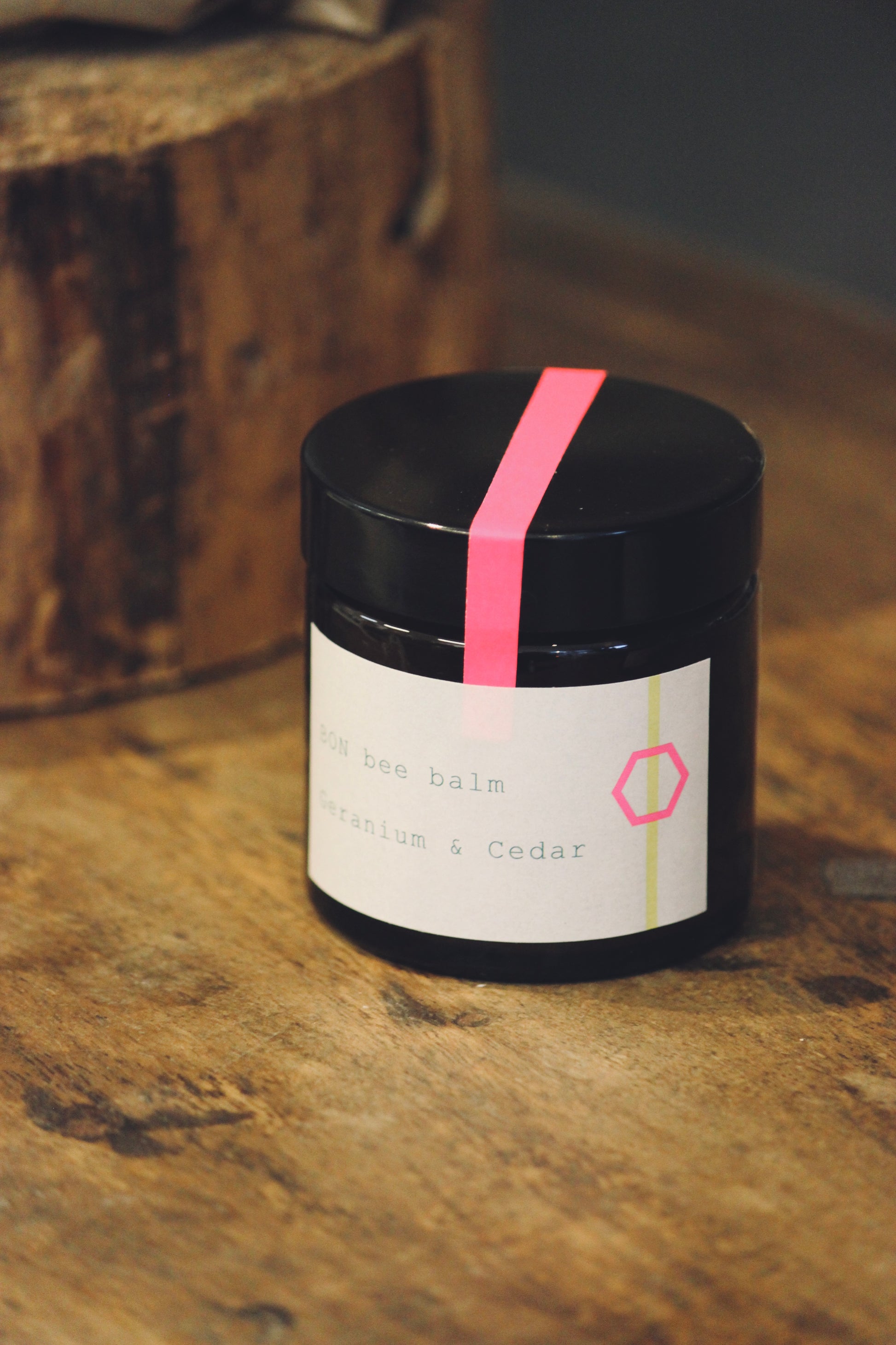 Bon Maison Bee Balm Made in Somerset with Beeswax Natural Ingredients Geranium and Cedar 