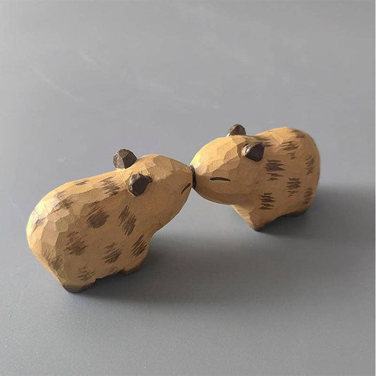 Handcrafted Wooden Capybara Ornament