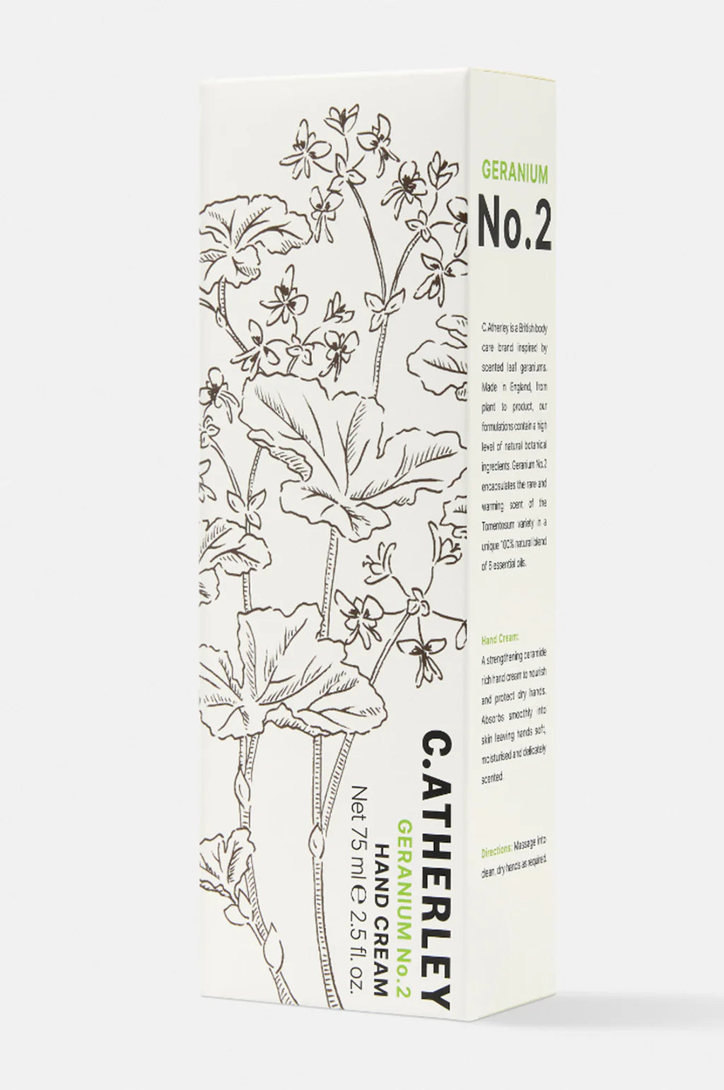 C Atherley Geranium No.2 Hand Cream Vegan Paraben GMO Free