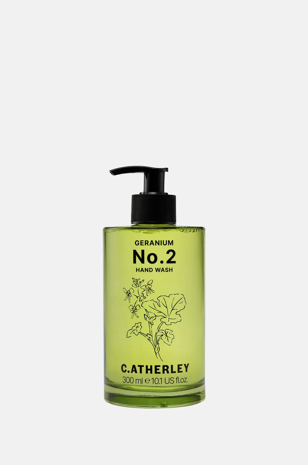 C Atherley No.2. Geranium Hand Wash 300ml British Made, 100% Natural Oils Paraben GMO Free