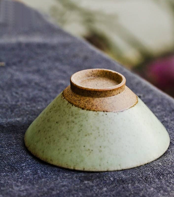 Gohobi Handmade Green Ceramic Tea Cup